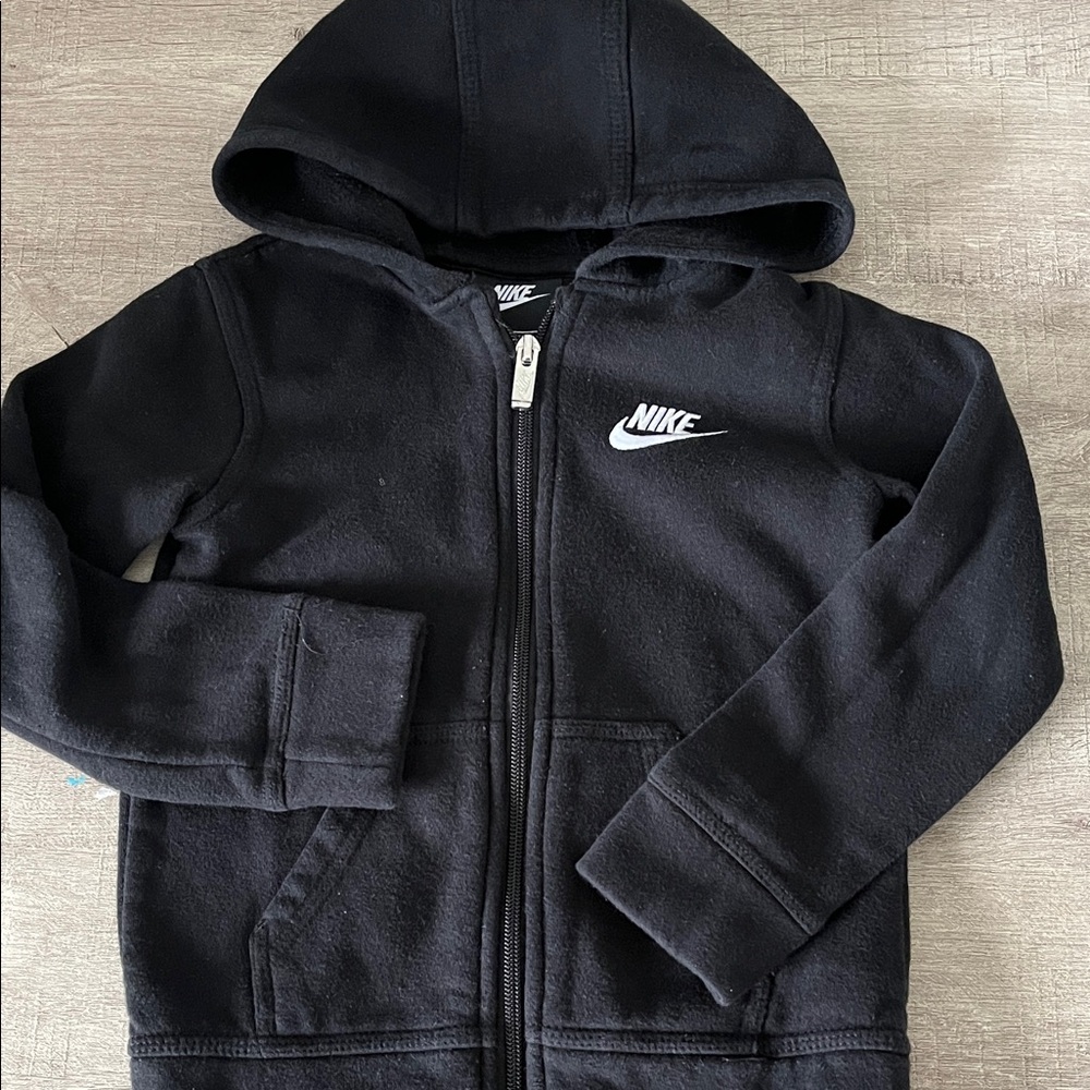 Nike Kids Black Zip-Up Hoodie